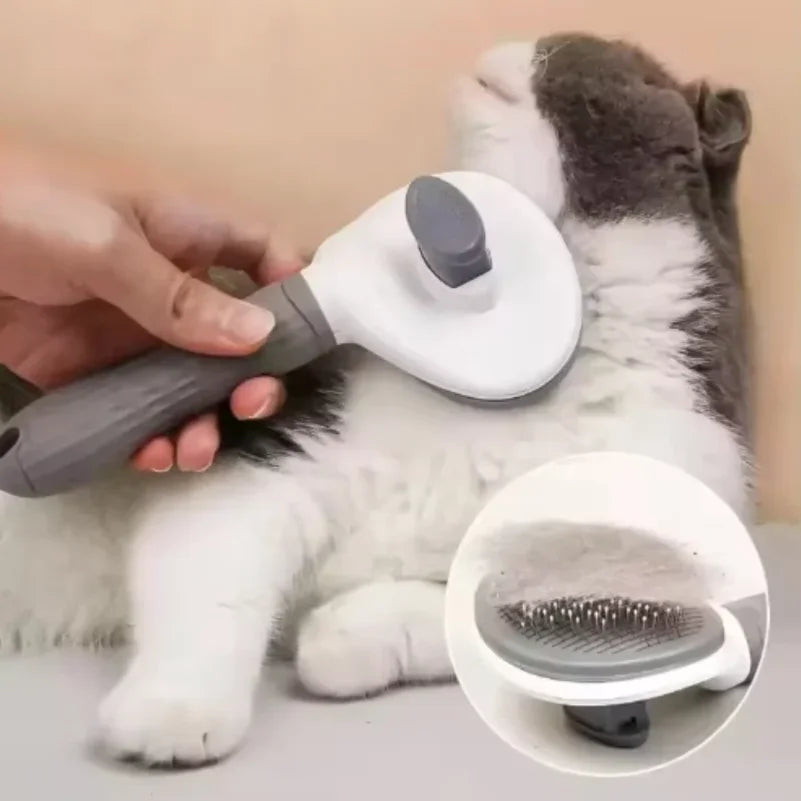 Cepillo Autolimpiable para Perros y Gatos - Elimina el Pelo Fácilmente