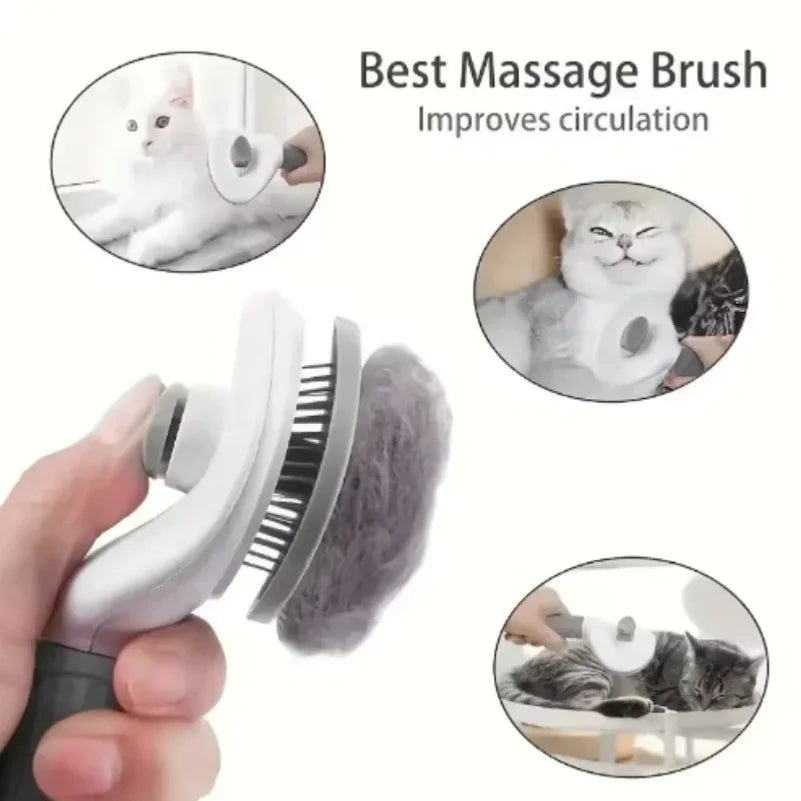 Cepillo Autolimpiable para Perros y Gatos - Elimina el Pelo Fácilmente
