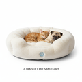 Cama redonda suave para mascotas