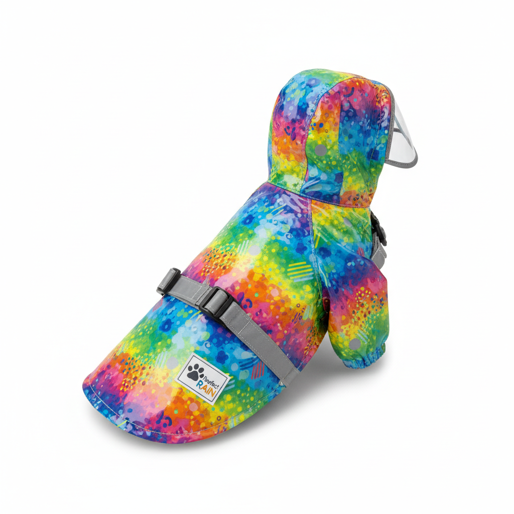 Impermeable colorido para perros pequeños